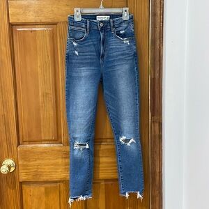 a&f the super skinny ankle high rise jeans